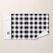 Monogram Black and White Buffalo Kariert Badhandtuch Set (Handtuch)