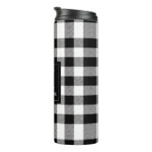 Monogram Black and White Buffalo Kariert Thermosbecher (Nach rechts gedreht)