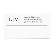 Monogram Black and White Business Shipping (Vorne)