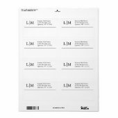 Monogram Black and White Business Shipping (Vorne)