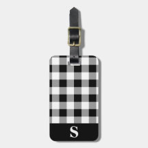 Monogram Black and White Gingham