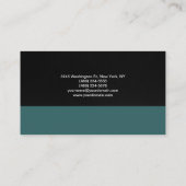 Monogram Black Blue Consultant-Visitenkarte Visitenkarte (Rückseite)