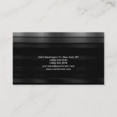 Monogram Black Blue Consultant-Visitenkarte Visitenkarte (Rückseite)