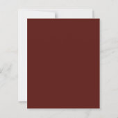 Monogram Black Burnt Orange Wedding Save the Date (Rückseite)