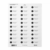 Monogram Black Circle Logo Art Address Label (Vorne)
