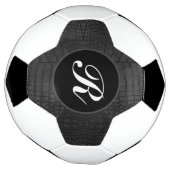 Monogram Black Crocodile Leather Print Fußball (Gedreht)