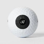 Monogram Black Crocodile Leather Print Golfball (Vorderseite)