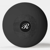 Monogram Black Crocodile Leather Print Tischtennisball (Vorderseite)