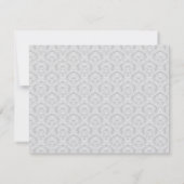 Monogram Black Damask Paisley Wedding Vielen Dank Dankeskarte (Rückseite)