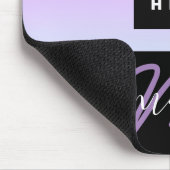 Monogram Black Dusty Lila Mousepad (Ecke)