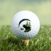 Monogram Black Else Silhouette mit Green Kariert Golfball (Insitu T-Shirt)