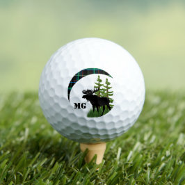 Monogram Black Else Silhouette mit Green Kariert Golfball