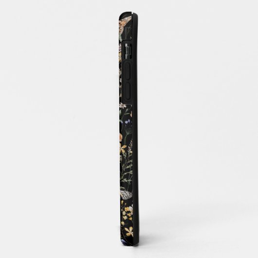 Monogram Black Floral iPhone Gehäuse Case-Mate iPhone Hülle (Hinten/Links)