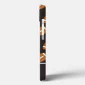 Monogram Black Football Muster Case-Mate iPhone Hülle (Rückseite / Links)