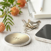 Monogram Black Gold Beruflich Elegante Moderne Schlüsselanhänger (Seite)