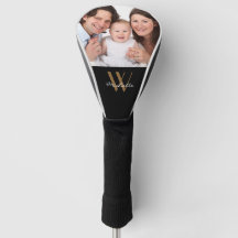 Monogram Black Gold Eleganname des Family Foto