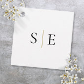 Monogram Black Gold Elegant Minimalistisch Geschenkanhänger