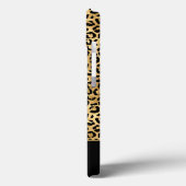 Monogram Black Gold Leopard Spots Muster Case-Mate iPhone Hülle (Rückseite / Links)
