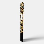 Monogram Black Gold Leopard Spots Muster Case-Mate iPhone Hülle (Rückseite / Rechts)