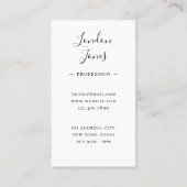 Monogram Black Gold Modern Feminine Calligraphy Visitenkarte (Rückseite)