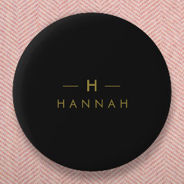 Monogram Black Gold | Modernes Minimalistisches El Button