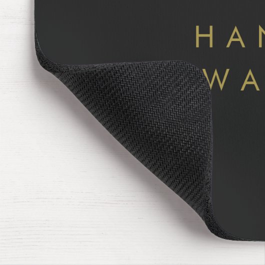Monogram Black Gold | Modernes Minimalistisches El Mousepad (Ecke)