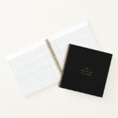 Monogram Black Gold | Modernes Minimalistisches El Notizblock (Innenseite)