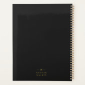 Monogram Black Gold | Modernes Minimalistisches El Planer (Rückseite)