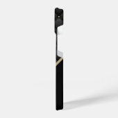 Monogram Black Gold Stud iPhone Hülle (Linke Seite)