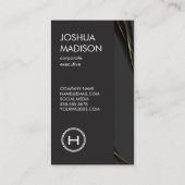 Monogram Black Gold Two Ton Visitenkarte (Rückseite)