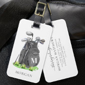 Monogram Black Golf Bag Gepäckanhänger