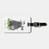 Monogram Black Golf Bag Gepäckanhänger (Vorderseite horizontal)