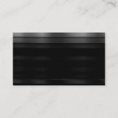 Monogram Black Gray Red Strip Business Card Visitenkarte (Rückseite)