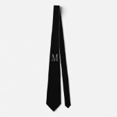 Monogram Black Gray Sondergeschenk Beloved Ons Krawatte (Vorderseite)