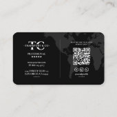 Monogram Black Gray von World Map Company Visitenkarte (Rückseite)