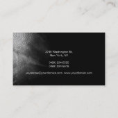 Monogram Black Gray White Business Card Visitenkarte (Rückseite)