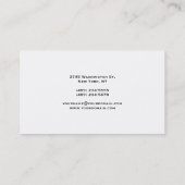 Monogram Black Gray White Consultant Business Card Visitenkarte (Rückseite)