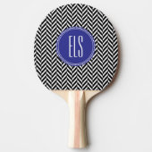 Monogram Black Herringbone Ping Pong Paddle Tischtennis Schläger (Vorderseite)