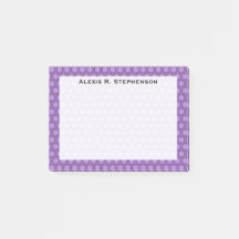 Monogram Black Honeycomb on Lavender Lila