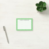Monogram Black Honeycomb on Mint Green Post-it Klebezettel (Büro)