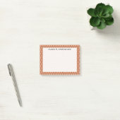 Monogram Black Honeycomb on Peach Post-it Klebezettel (Büro)