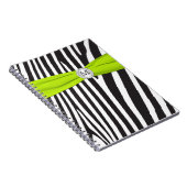 Monogram Black Limon White Zebra Strip Notebook Notizblock (Rechte Seite)