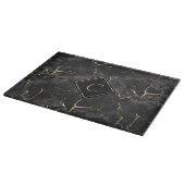Monogram Black Marble Cutting Board Schneidebrett (Ecke)