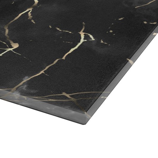 Monogram Black Marble Cutting Board Schneidebrett (Ecke)