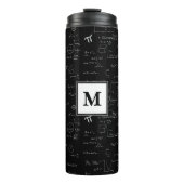 Monogram Black Math Geometry Algebra Thermosbecher (Vorderseite)