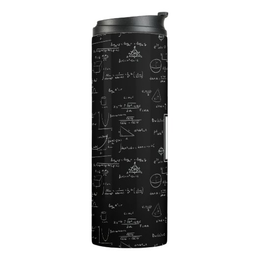 Monogram Black Math Geometry Algebra Thermosbecher (Nach links gedreht)