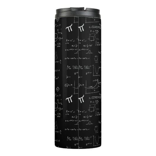 Monogram Black Math Geometry Algebra Thermosbecher (Rückseite)