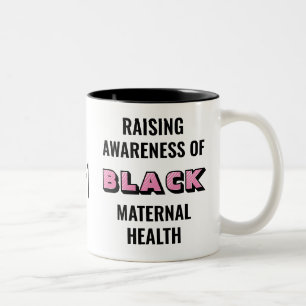 Monogram Black Mütter Health Awareness Zweifarbige Tasse