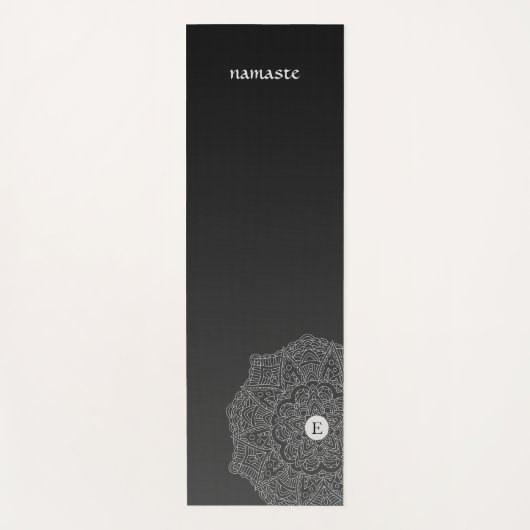 Monogram Black Ombre Modern Yoga Mat Yogamatte (Vorderseite)
