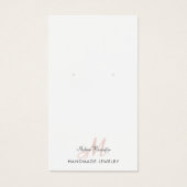 Monogram Black Pink Earring Juwelier Display Card (Vorderseite)